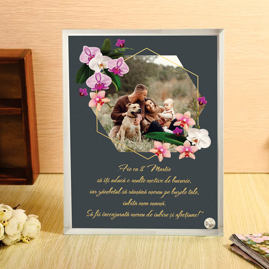 Tablou Sticla Personalizat Flowers - TabloPrint