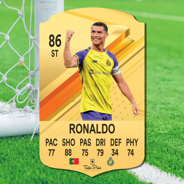 Card Ronaldo FC24 Shiny Gold - TabloPrint