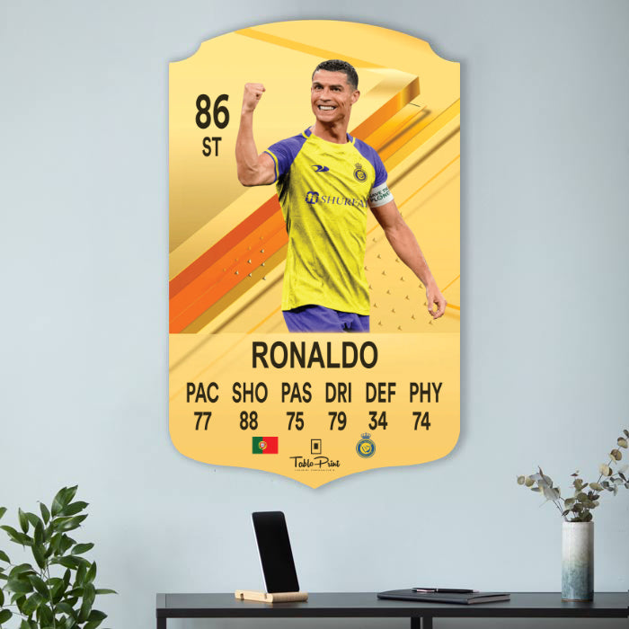 Card Ronaldo FC24 Shiny Gold - TabloPrint