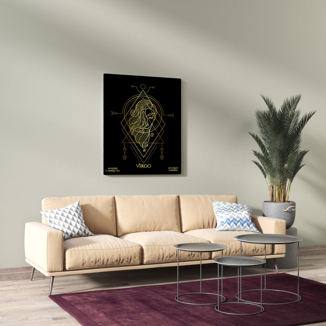 Tablou Zodiac Personalizat Luxury - Fecioara - TabloPrint - Tablouri/Cadouri Personalizate 