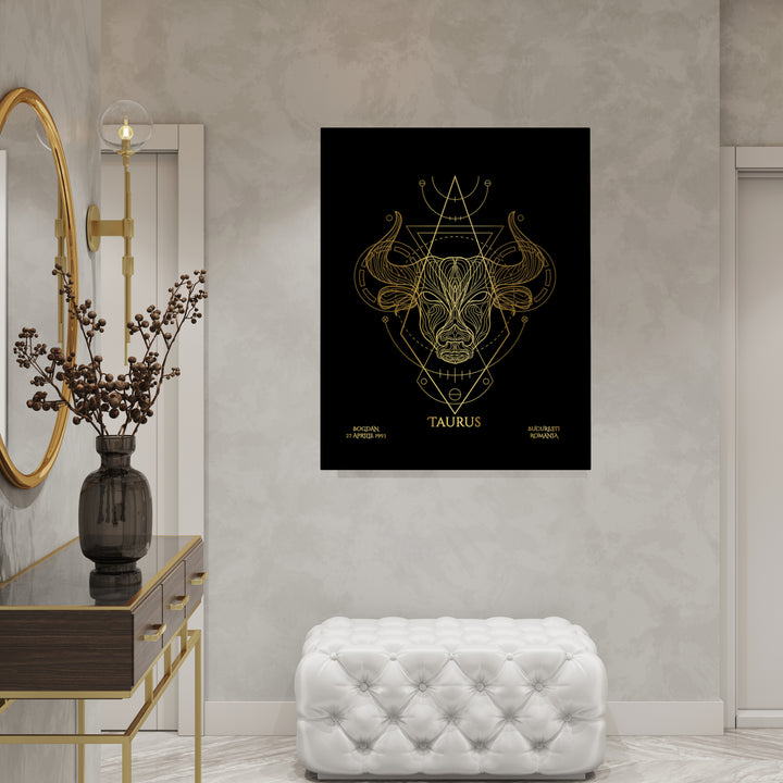 Tablou Zodiac Personalizat Luxury - Taur - TabloPrint - Tablouri/Cadouri Personalizate 