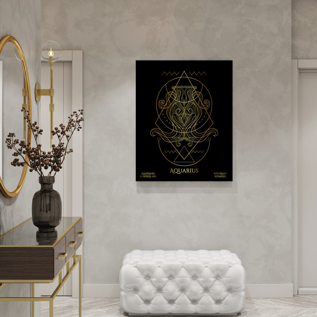 Tablou Zodiac Personalizat Luxury - Varsator - TabloPrint - Tablouri/Cadouri Personalizate 