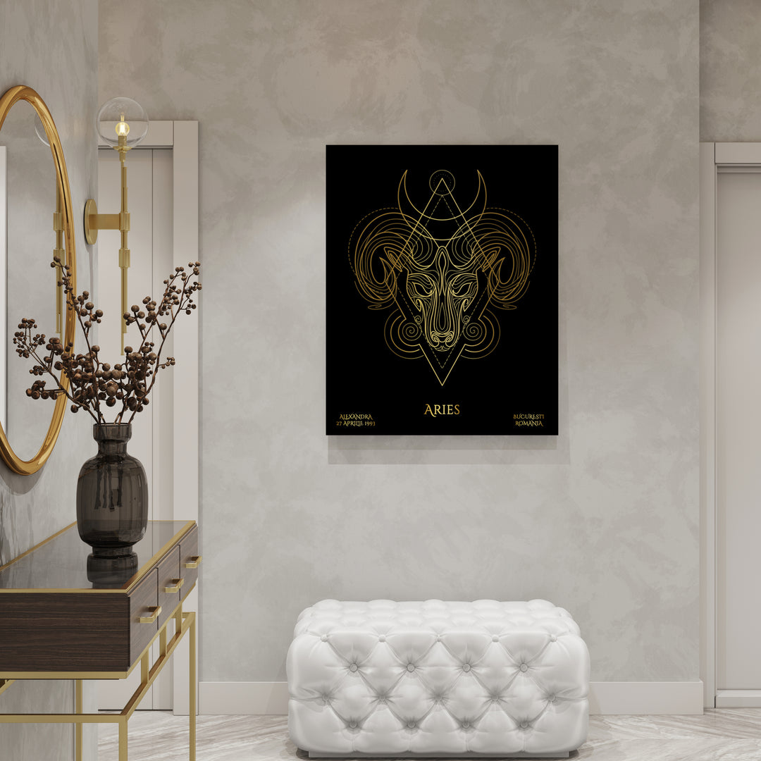 Tablou Zodiac Personalizat Luxury - Berbec - TabloPrint - Tablouri/Cadouri Personalizate 