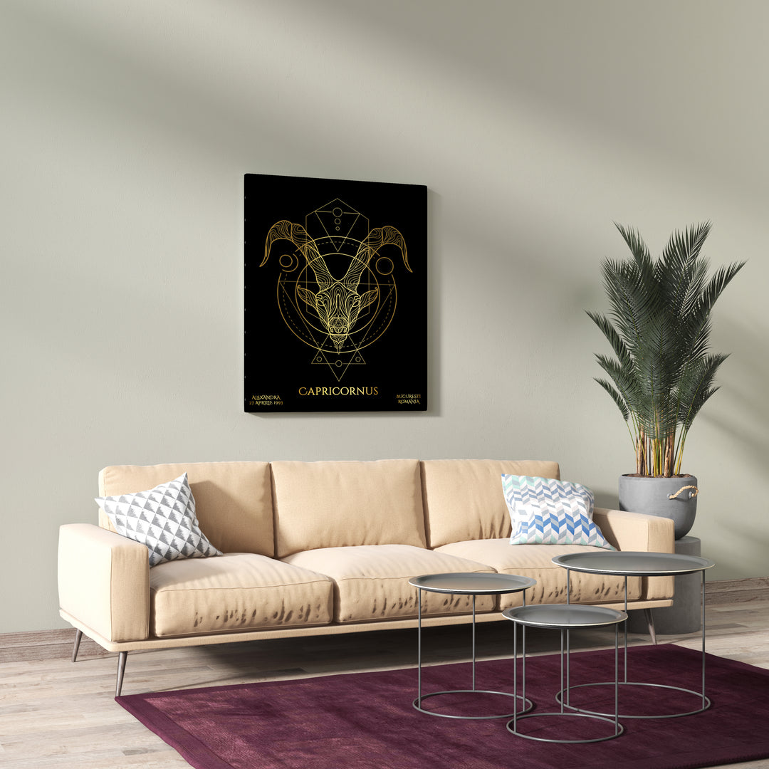 Tablou Zodiac Personalizat Luxury - Capricorn - TabloPrint - Tablouri/Cadouri Personalizate 