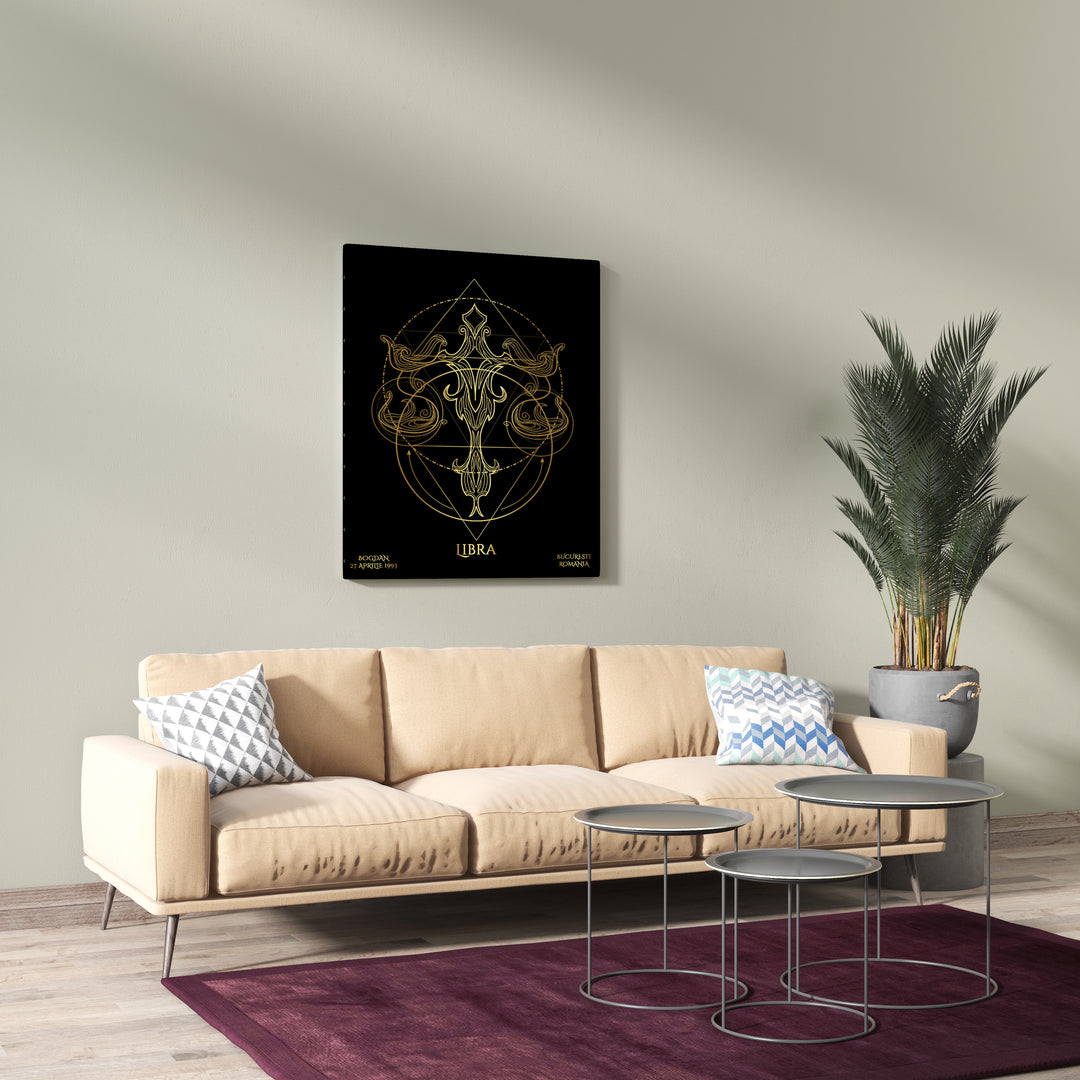 Tablou Zodiac Personalizat Luxury - Balanta - TabloPrint - Tablouri/Cadouri Personalizate 