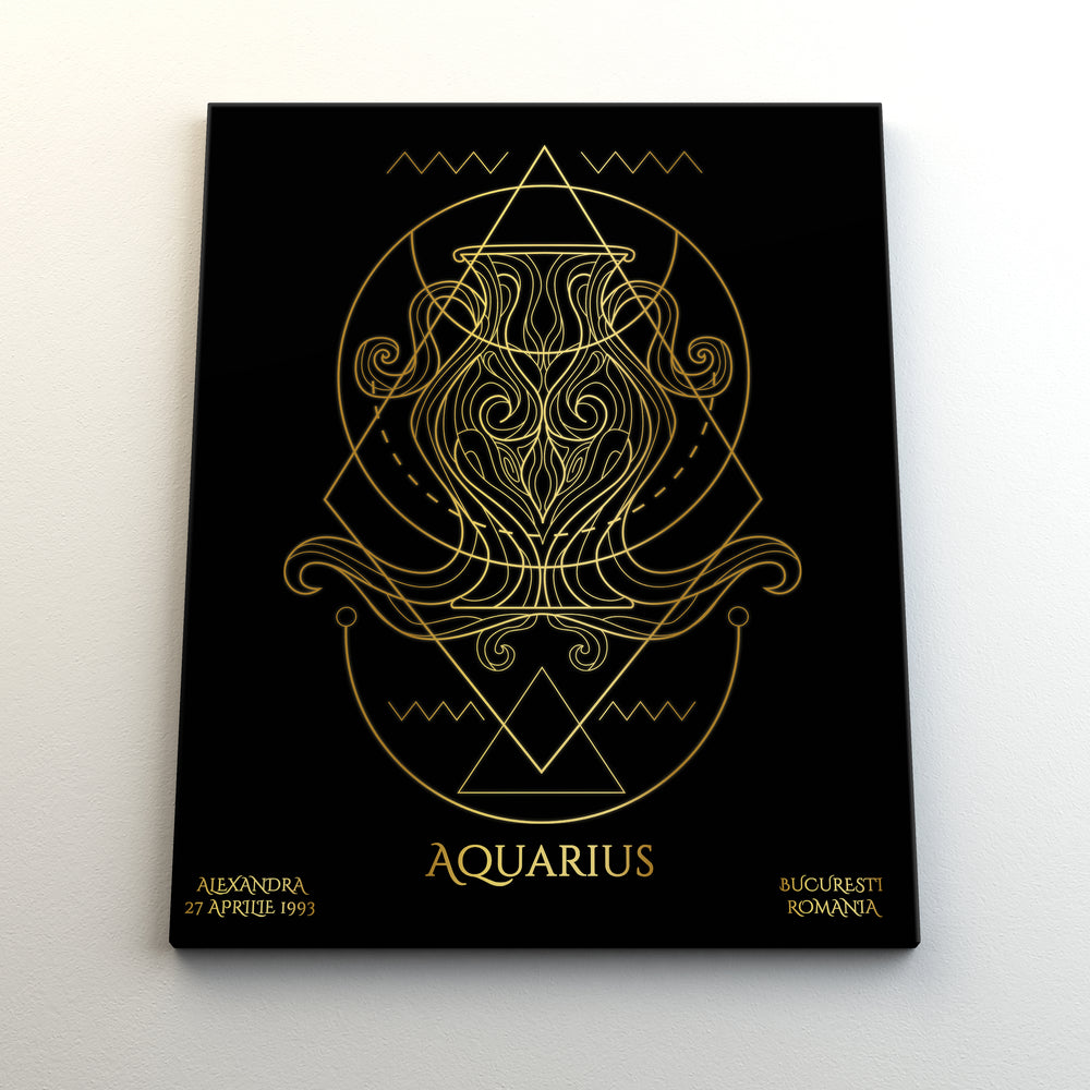 Tablou Zodiac Personalizat Luxury - Varsator - TabloPrint - Tablouri/Cadouri Personalizate 