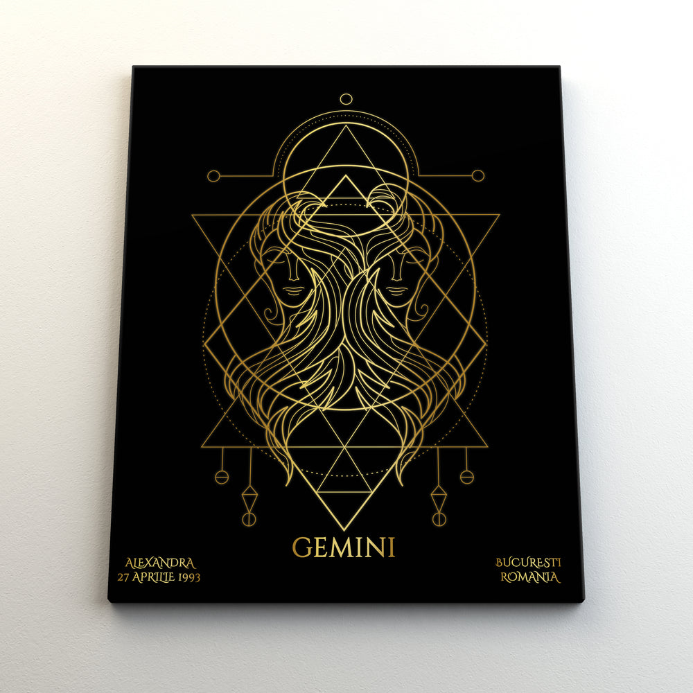 Tablou Zodiac Personalizat Luxury - Gemeni - TabloPrint - Tablouri/Cadouri Personalizate 