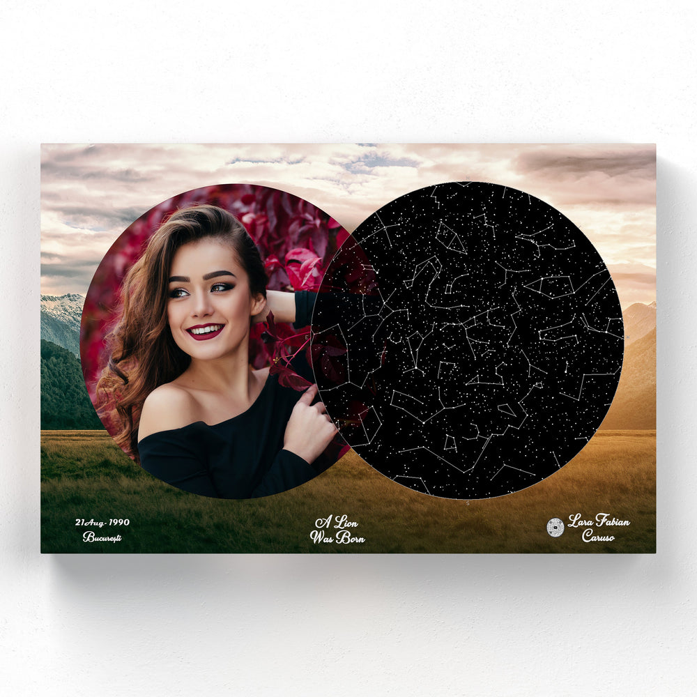 Tablou Personalizat - Harta Stelelor + Melodie - Mountain - TabloPrint - Tablouri/Cadouri Personalizate 