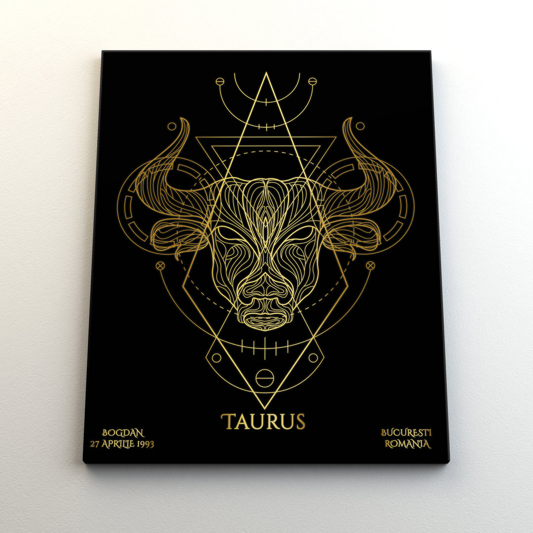 Tablou Zodiac Personalizat Luxury - Taur - TabloPrint - Tablouri/Cadouri Personalizate 