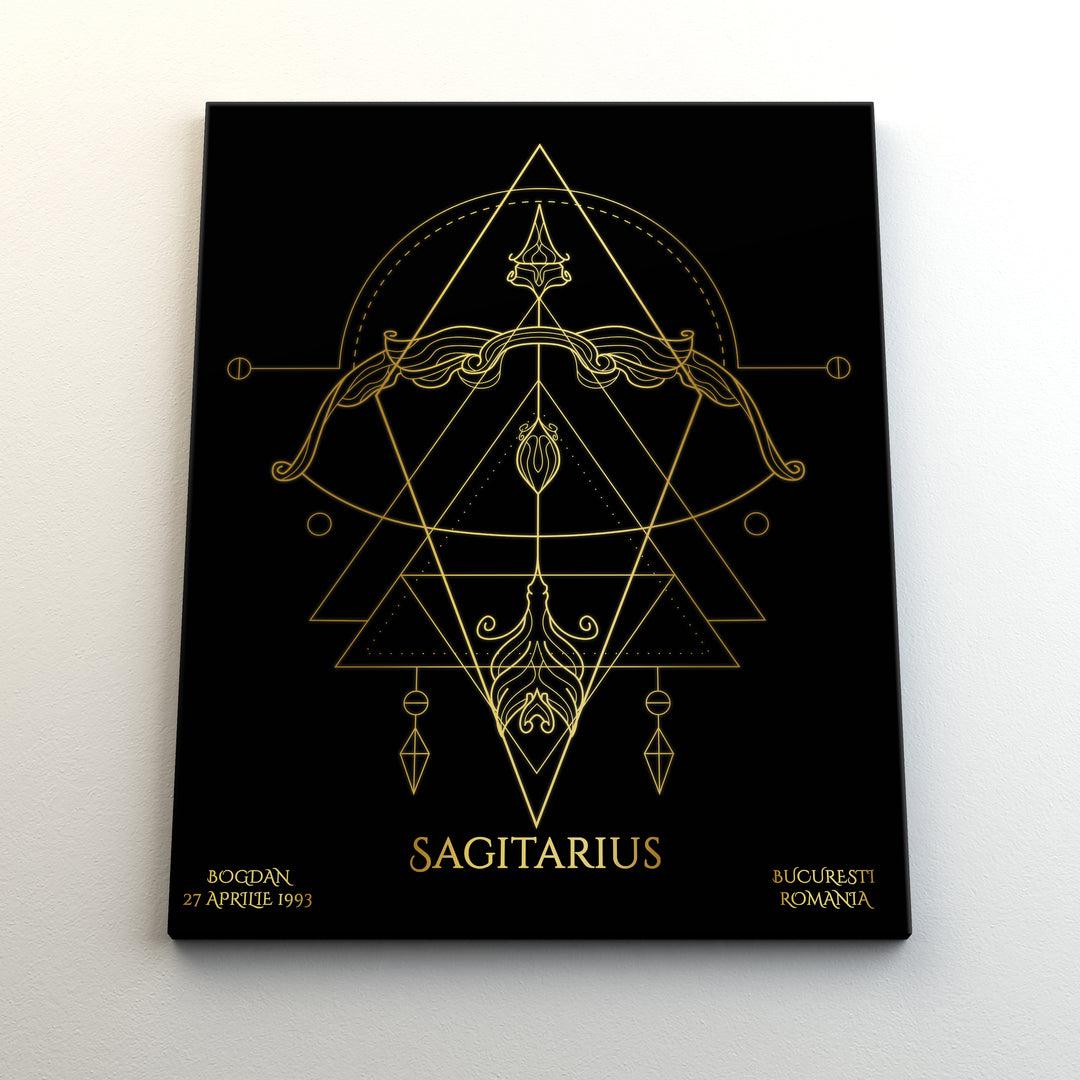 Tablou Zodiac Personalizat Luxury - Sagetator - TabloPrint - Tablouri/Cadouri Personalizate 